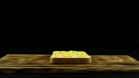 Make sandwich, toast, bread, sausage, ham, lettuce, sauce, tomato. Time lapse. Stock Footage 123417954