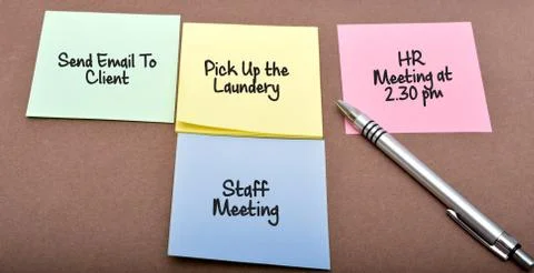 Make Schedule for busy day at work Stock Photos