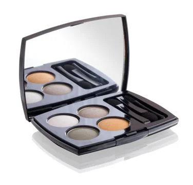 Make up  set in black box with mirror Stock Photos