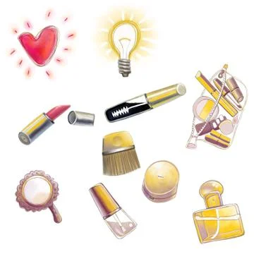 Make-up set Stock Illustration