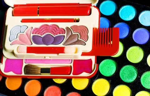 Make-up set Stock Photos