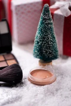 Make up setting on christmas style Stock Photos