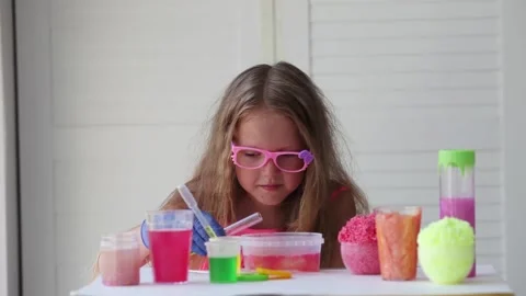 Make slime. Copyspace. Stock Footage 136179915