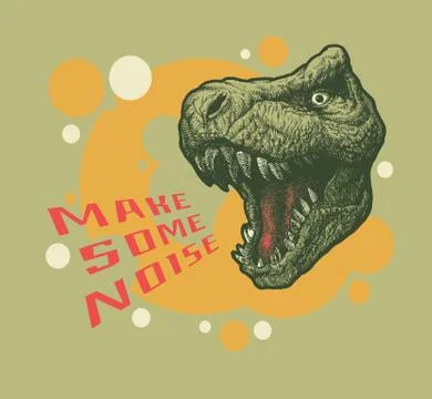 Make some noise slogan graphic. Illustrazione stock