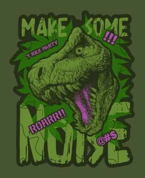 Make some noise slogan graphic. Stock Illustration