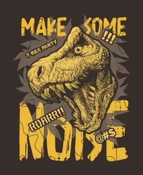 Make some noise slogan graphic. Stock Illustration