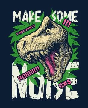 Make some noise slogan graphic. Stock Illustration