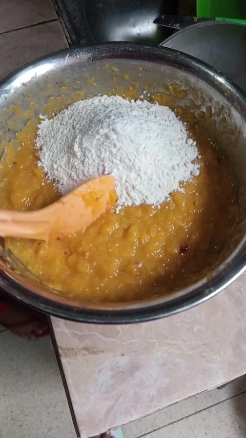 Make sponge cake dough Stock Footage 305023257