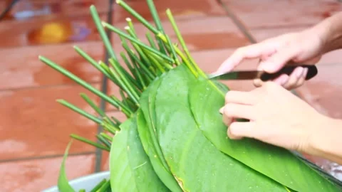 Make sticky rice cake Stock Footage 303218843