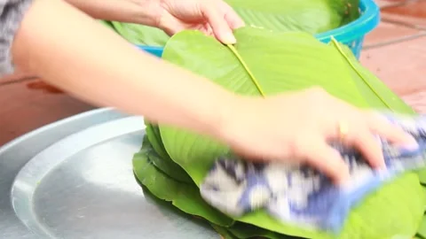Make sticky rice cake Stock Footage 303218992
