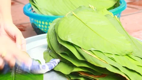 Make sticky rice cake Stock Footage 303219008