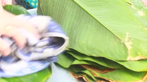 Make sticky rice cake Stock Footage 303219043