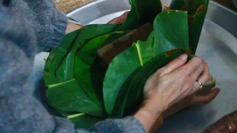 Make sticky rice cake Stock Footage 303219179