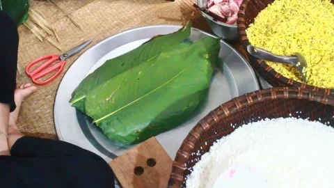 Make sticky rice cake Stock Footage 303219233