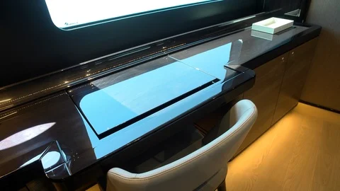 Make up table in the main cabin on a luxury yacht. Stock Footage 124249582