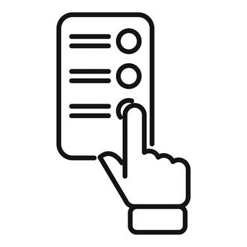 Make task schedule icon outline vector. Event time 스톡 일러스트