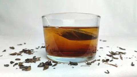 To make a tea drink, dissolve the tea in hot water Stock Footage 252339544