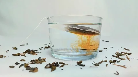 To make a tea drink, dissolve the tea in hot water Stock Footage 252339621