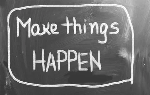 Make things happen concept Stock Illustration