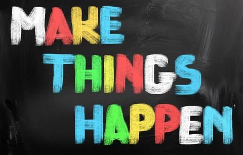 Make things happen concept Stock Illustration