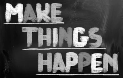 Make things happen concept Stockillustratie