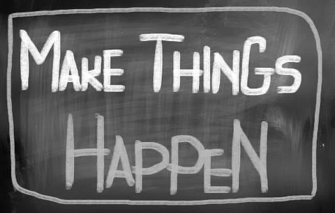 Make Things Happen Concept Illustrazione stock