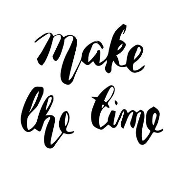 Make the time lettering Stock Illustration