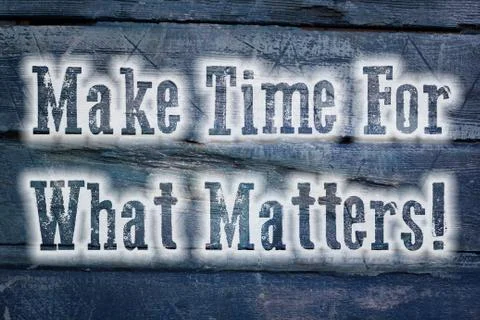 Make time for what matters concept Stock Illustration