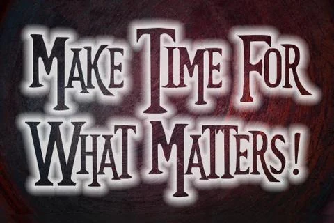 Make time for what matters concept Stock Illustration