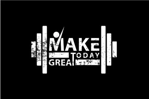 Make Today Great lettering Stock Illustration