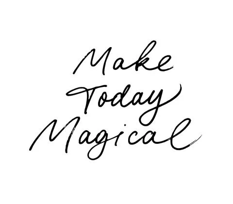 Make today magical hand drawn vector lettering. Stock Illustration