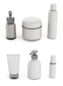 Make up tools packages Make up tools packages isolated on white background... Stock Photos