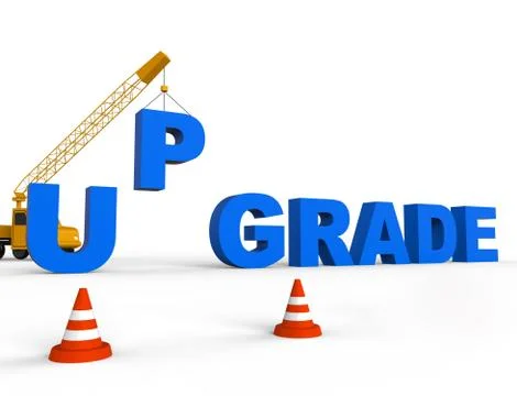 Make Upgrade Means Upgrades Build And Recondition 3d Rendering Ilustración de archivo