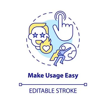 Make usage easy concept icon Stock Illustration