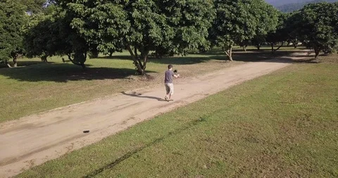 Make video in park in Chiang Mai Thailand Stock Footage 100742859