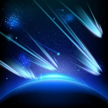 Make a wish on this shooting stars. EPS 10 Illustrazione stock