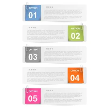 Make your choice - stapled paper notes Stock-Illustration