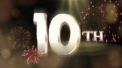 Make your happy 10 th occasion extra special with unique celebration tips Stock Footage 319010863