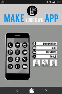 Make your own app smartphone Illustrazione stock