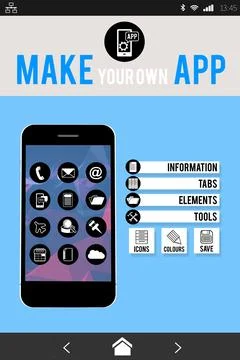 Make your own app smartphone Stock Illustration