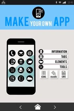 Make your own app smartphone Stock Illustration