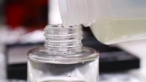 Make your own aroma diffusers using alcohol and aromatic oils Stock Footage 304500793