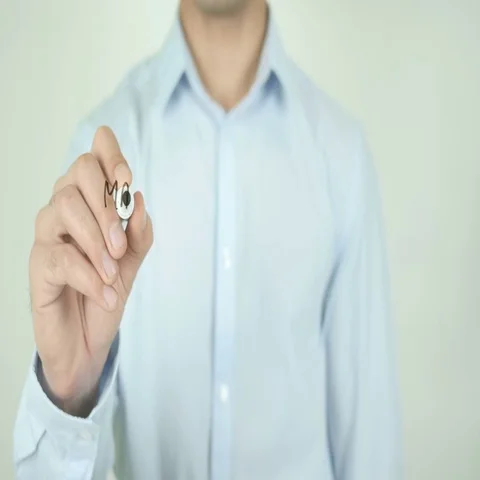 Make Your Own Dream Into Reality, Writing On Transparent Screen Stock Footage