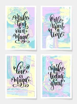 Make your own magic, once upon a time, love is magic, make today Stock Illustration