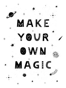Make your own magic poster. Stock Illustration