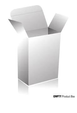 Make your own packaging by inserting your graphic or content on this blank bo Illustrazione stock