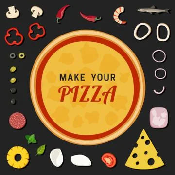 Make your pizza Stock Illustration