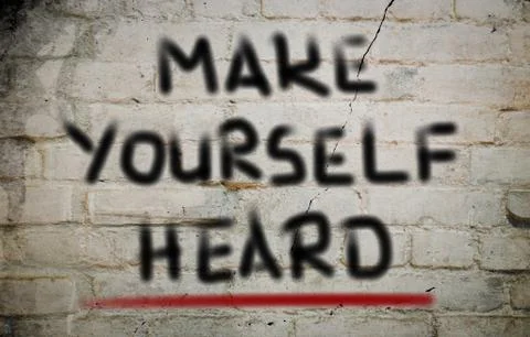 Make yourself heard concept Stock Illustration