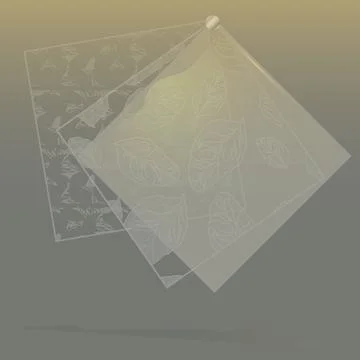 Make yourself two sheets with patterns and a substrate on a carnation. Stock Illustration