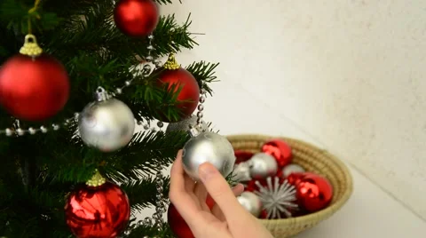 Makeing Christmas tree Stock Footage 43850277